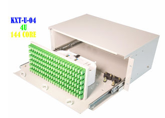 Caja eléctrica del panel de remiendo de fibra del estante, el panel de remiendo de fibra portuario 144 4U