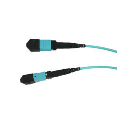 El cordón de remiendo óptico de la fibra OM3 MTP-MTP OM4 12 telegrafía el adaptador 40G los 300M